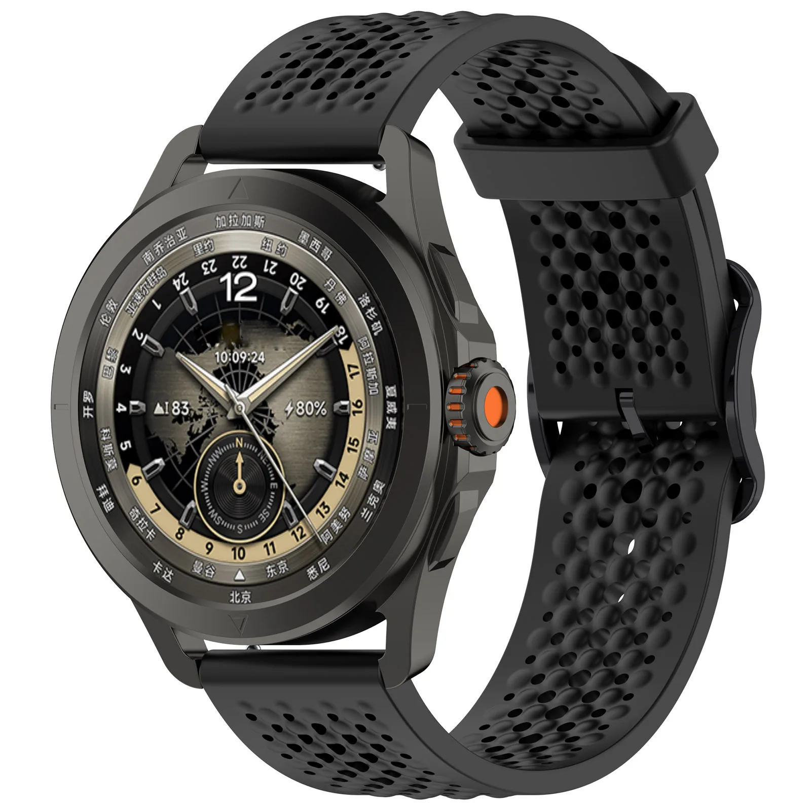 Silicone Sport Strap - Soft 22mm Bracelet Wristband