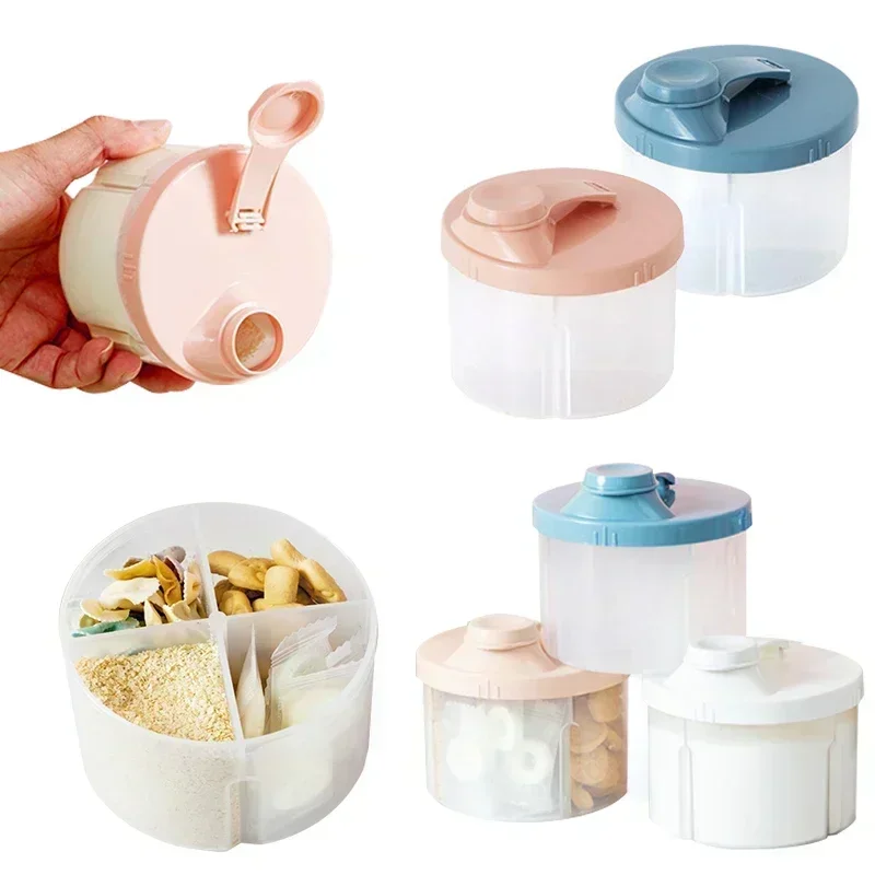 4 Grid Portable Baby Food Storage Box Milk Powder