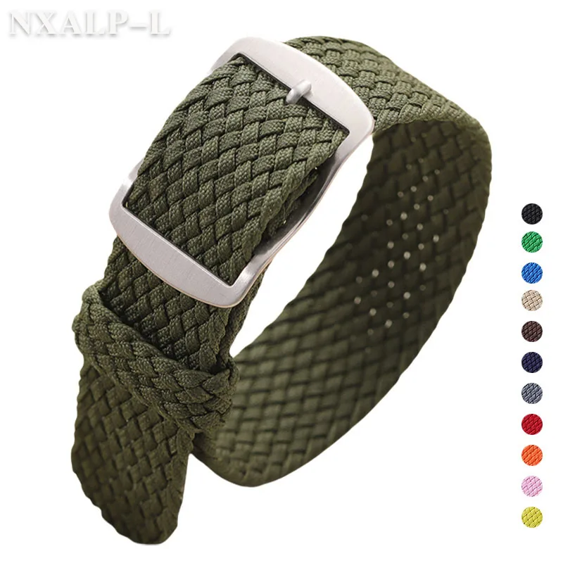 Bracelet de montre en Nylon tissé, 14mm 16mm 18mm 20mm 22mm, pour bracelet Perlon, hommes et femmes, accessoires de sport militaire 1 Bracelet de montre en Nylon tissé, 14mm 16mm 18mm 20mm 22mm, pour bracelet Perlon, hommes et femmes, accessoires de sport militaire 1