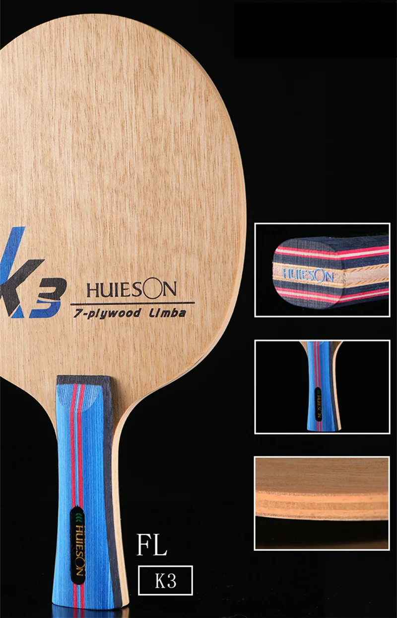 Description Picture 4 of itemHuieson Table Tennis Blade K3, 2 Ply Limba 5 Ply Ayous Wood Ping Pong Blade for DIY Table Tennis Training Racket