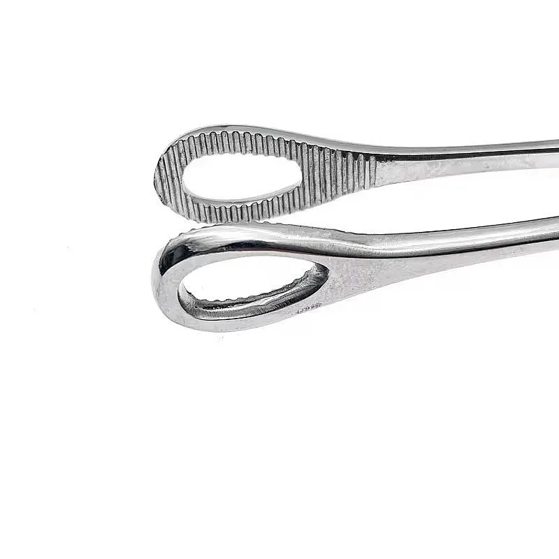 Stainless Steel Veterinary Sponge Forceps (Straight/Curved) 2