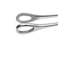 Stainless Steel Veterinary Sponge Forceps (Straight/Curved) 2