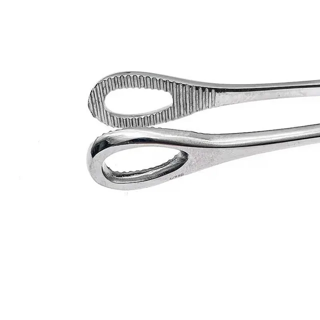 Stainless Steel Veterinary Sponge Forceps (Straight/Curved) 2