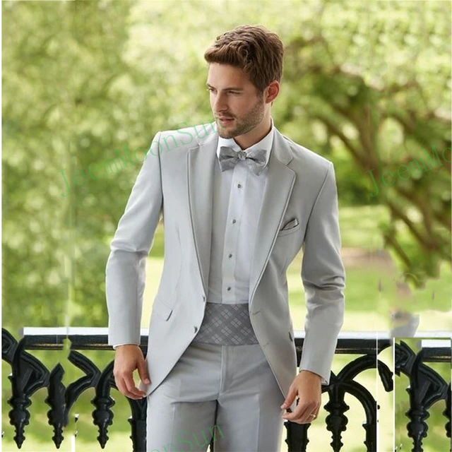 Blazer + calças + colete) clássico masculino ternos do noivo do