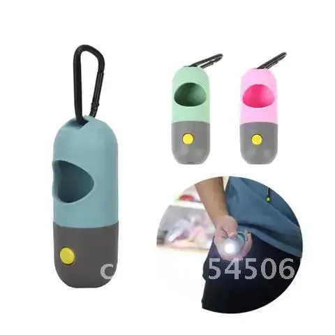 

Biodegradable Pet Waste Storage Garbage Holder With LED Light Dog Poop Bags Dispenser Battery Biodegradable Poop Bags Dispenser
