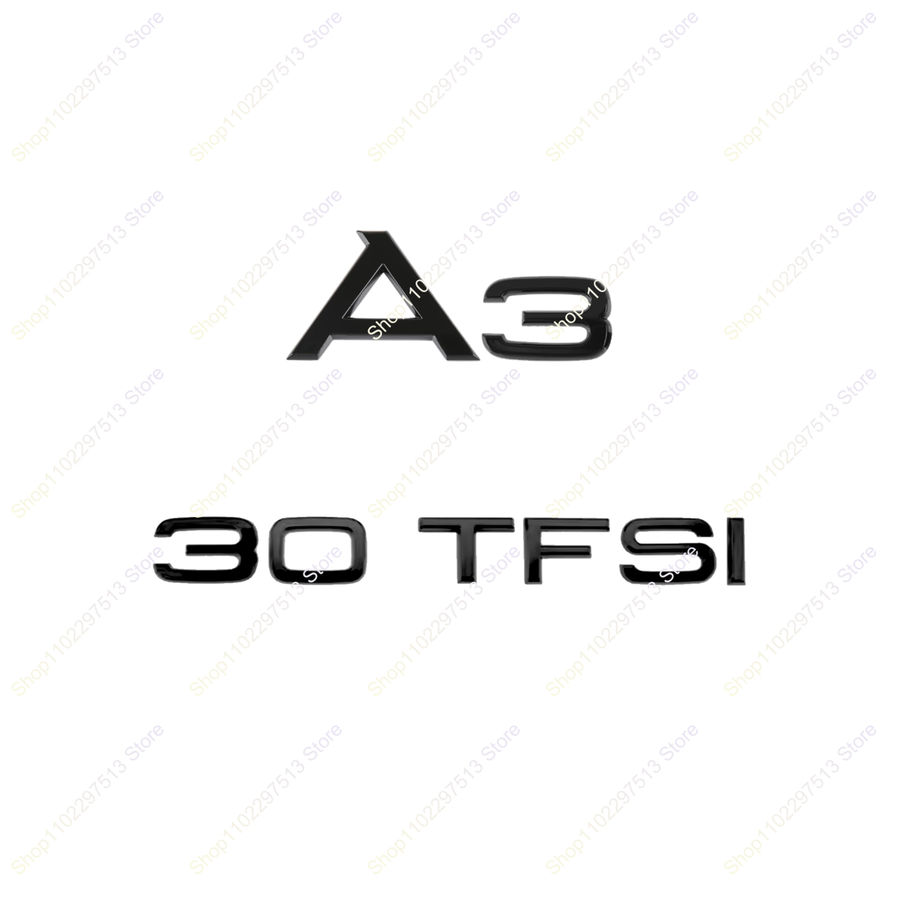 3D 크롬 블랙 45 40 35 30 TFSI 30 35 1.6 TDI 1.8 2.0 T ABS 엠블럼 A3 시리즈 자동차 트렁크 스타일링 데칼 배지 스티커