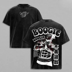 Vintage Washed Jujutsu Kaisen Anime Oversized T - Shirt - Unisex Summer Cotton Tee - XXL (Beige)