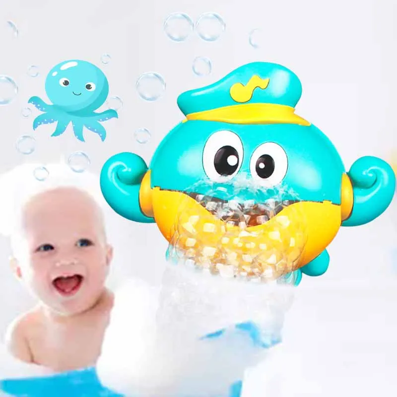 

Креативный веселый Электрический осьминог, срыгивающая Пузырьковая машина, игрушки для детей, для ванной комнаты, водные игры, игрушки для ванны с музыкой, срыгивающие пузырьки, игрушки