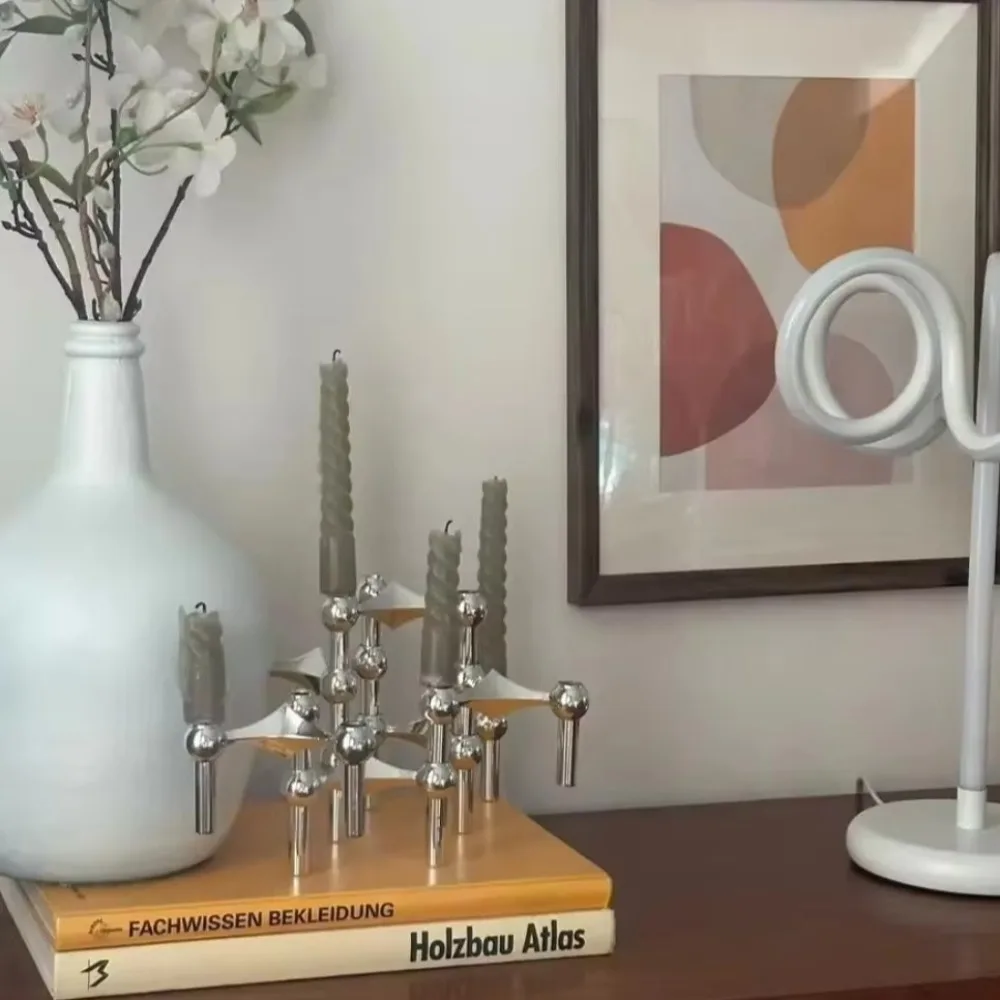 Metal Molecular Structure Candle Holder for Home Decor