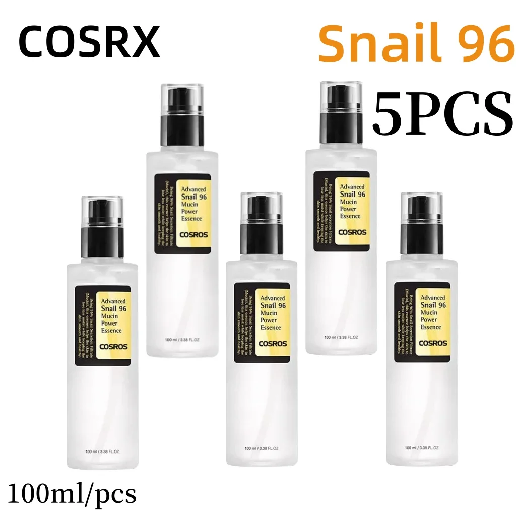 

5PCS COSRX Advanced Snail 96% Essence Power Anti-aging Fade Fine Lines Repairing Firming Skin Moisturizing Whitening Facial Care