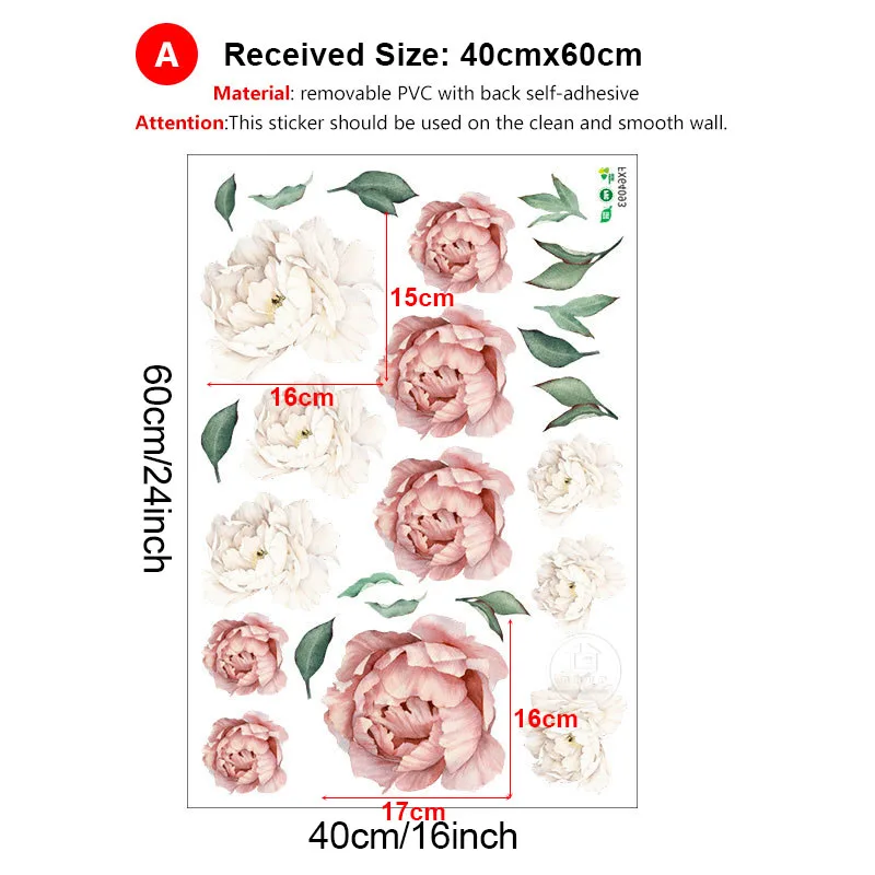 ウォールステッカー 花 おしゃれ 北欧 牡丹 薔薇 赤い 植物 カフェ インテリア 背景 ピンク 森 アイビー 文字 ハート モダン シール 壁紙飾り 英文 キッチン トイレ 家具 Diy 雑貨 葉 蝶 ちょうちょ 花びら 机 癒し エレガント