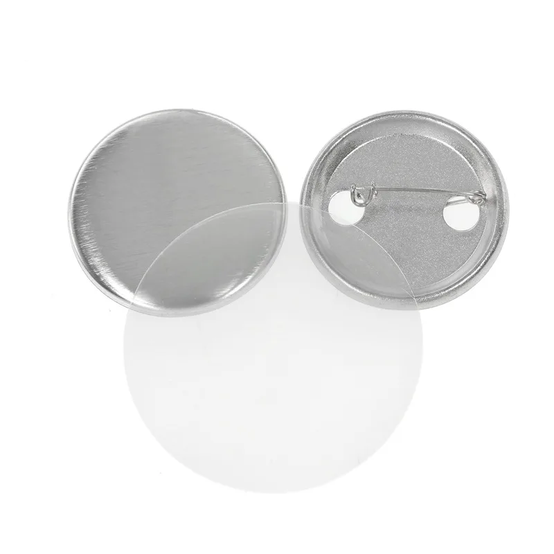 Metal Badge Pin Button Maker Parts 100Sets 25/32/37/44/58mm Blank Badge Button Parts for DIY Making Press Machine Supplies