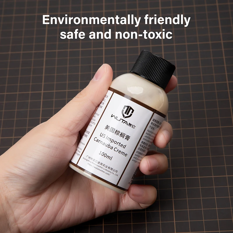 American Import Carnauba Creme Protective Wax Finish Vegetable Tanned Leather Coating High Gloss DIY Leather Finish Agent leather coating wax