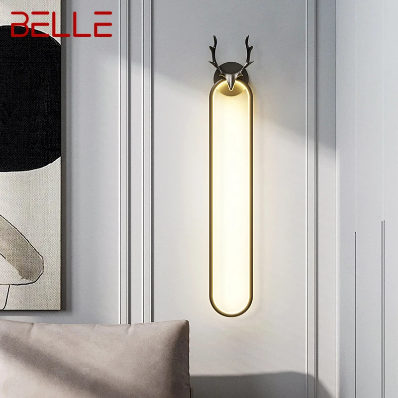 

BELLE Nordic Wall Lamp Modern LED Creative Design Antlers Vintage Sconce For Home Living Room Bedroom Bedside Decor Light