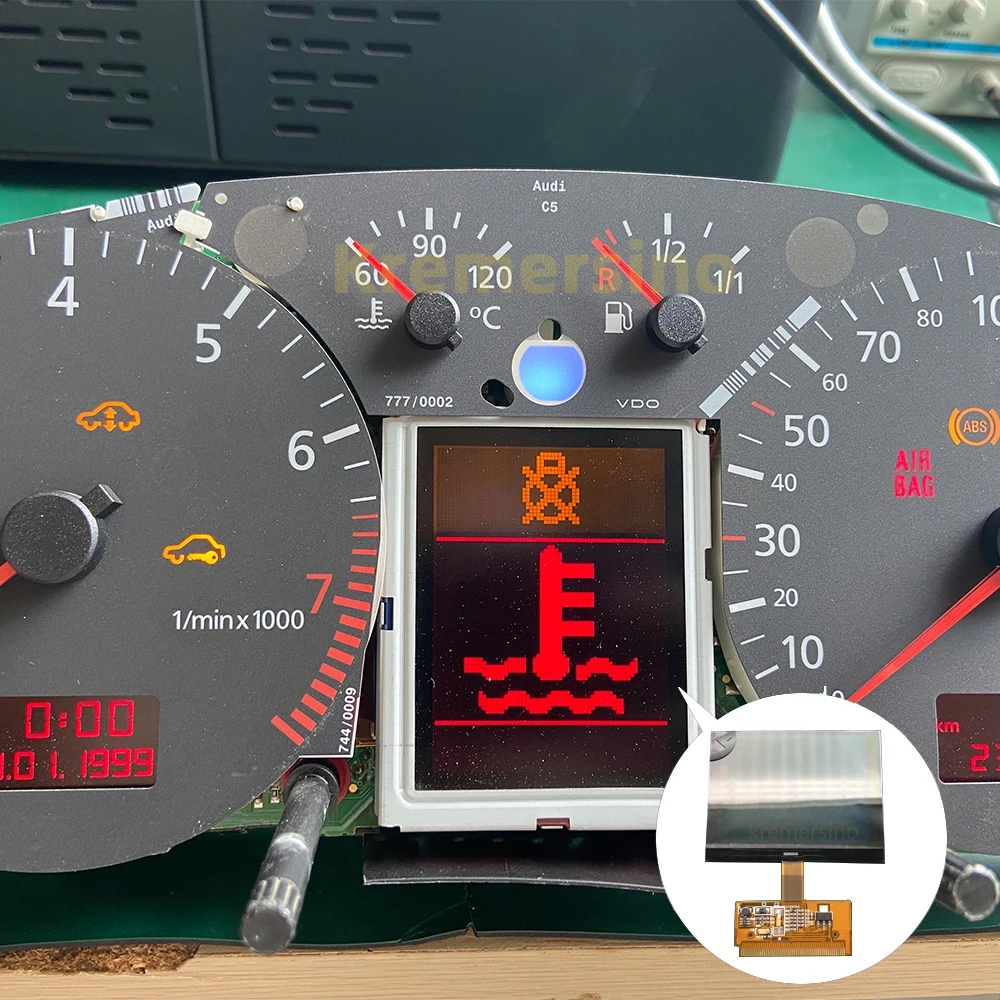 Display Lcd Per Audi A3 A6 Vdo Group Dashboard Instrument Cluster Pixel Missing Fail Repairing