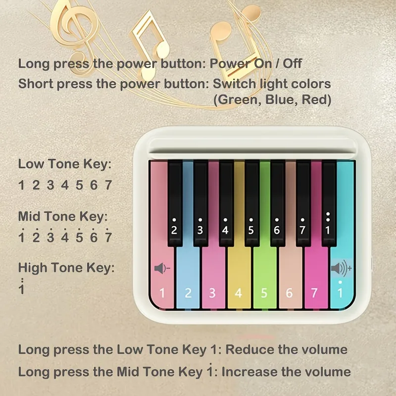 Portable Mini Electronic Keyboard Piano Calendar Music Sheets Toy Boy Girl Mini Electronic Piano with Calendar Cards