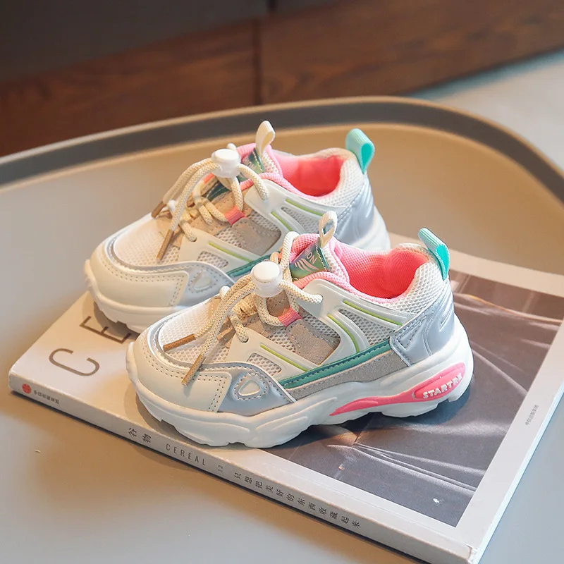 

2024 Spring Autumn Toddler Girls Boys Sneakers Children Sports Shoes Kids Soft Comfortable Breathable Students Toddler Shoes