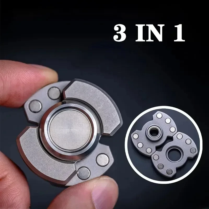 Fidget Push Card Metal Magnetic Slider Transform Hand Spinner Push Card Mini EDC Stress Relief Push Card Adult Fidget Toys Anti Anxiety