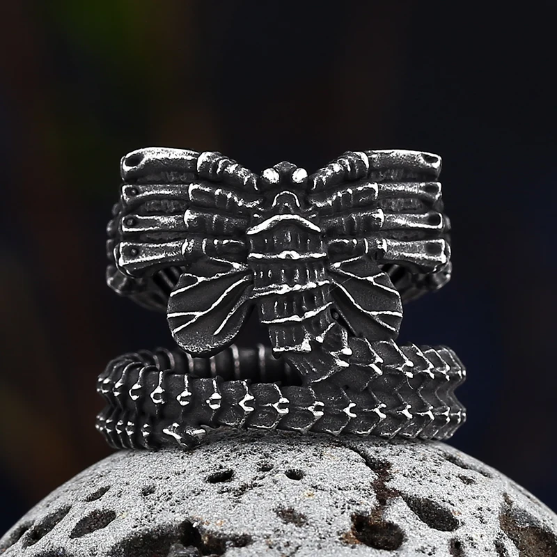 Fashion Vintage Dropshipping Anelli Da Dito Alieni In Acciaio Inossidabile 316L Per Uomo Predator Gioielli Animali Da Film Di Alta Qualità