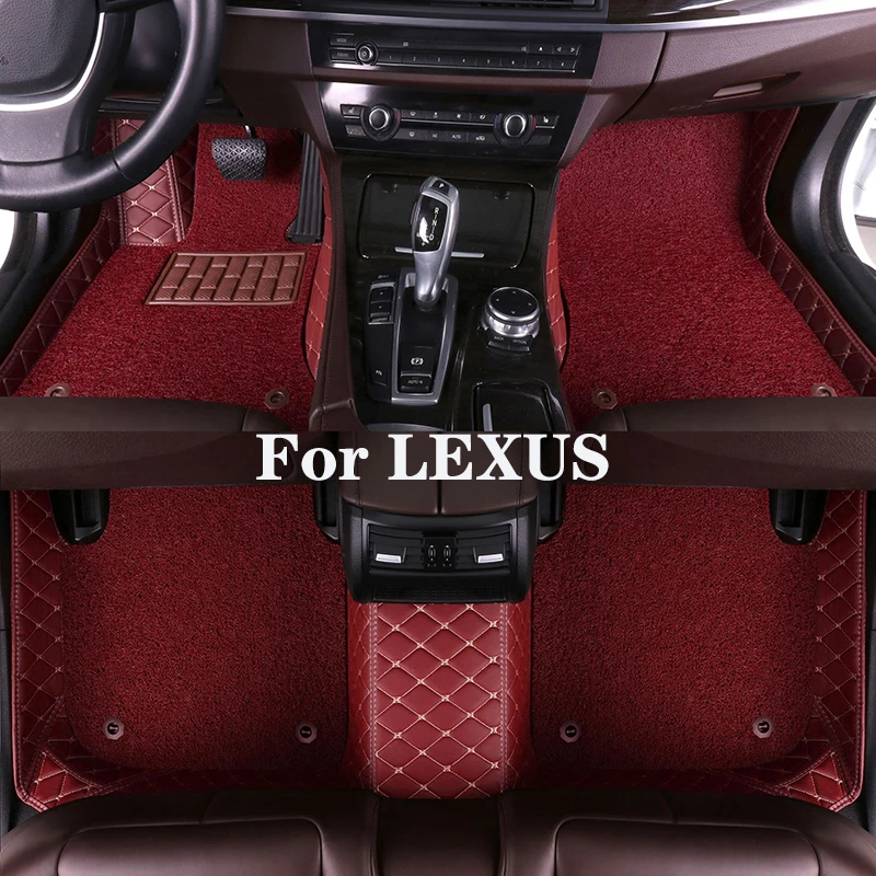 

High Quality Customized Double Layer Detachable Diamond Pattern Car Floor Mat For LEXUS CT ES IS GS GX LS LX NX RX RC LC UX SC