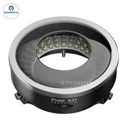 Polarized 96-LED Anti-Glare Ring Light for Microscopes - Ideal for Soldering and Industrial Use (96-LEDs)