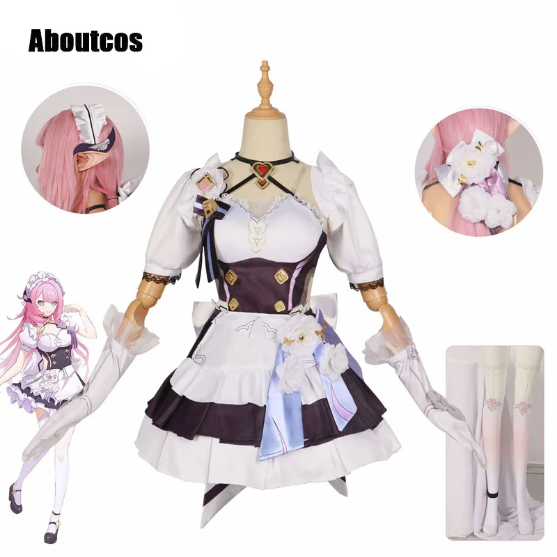 

Game Honkai Impact 3 Elysia Realm Maid Costume Aboutcos Miss Pink Elf Dress Cosplay Costume