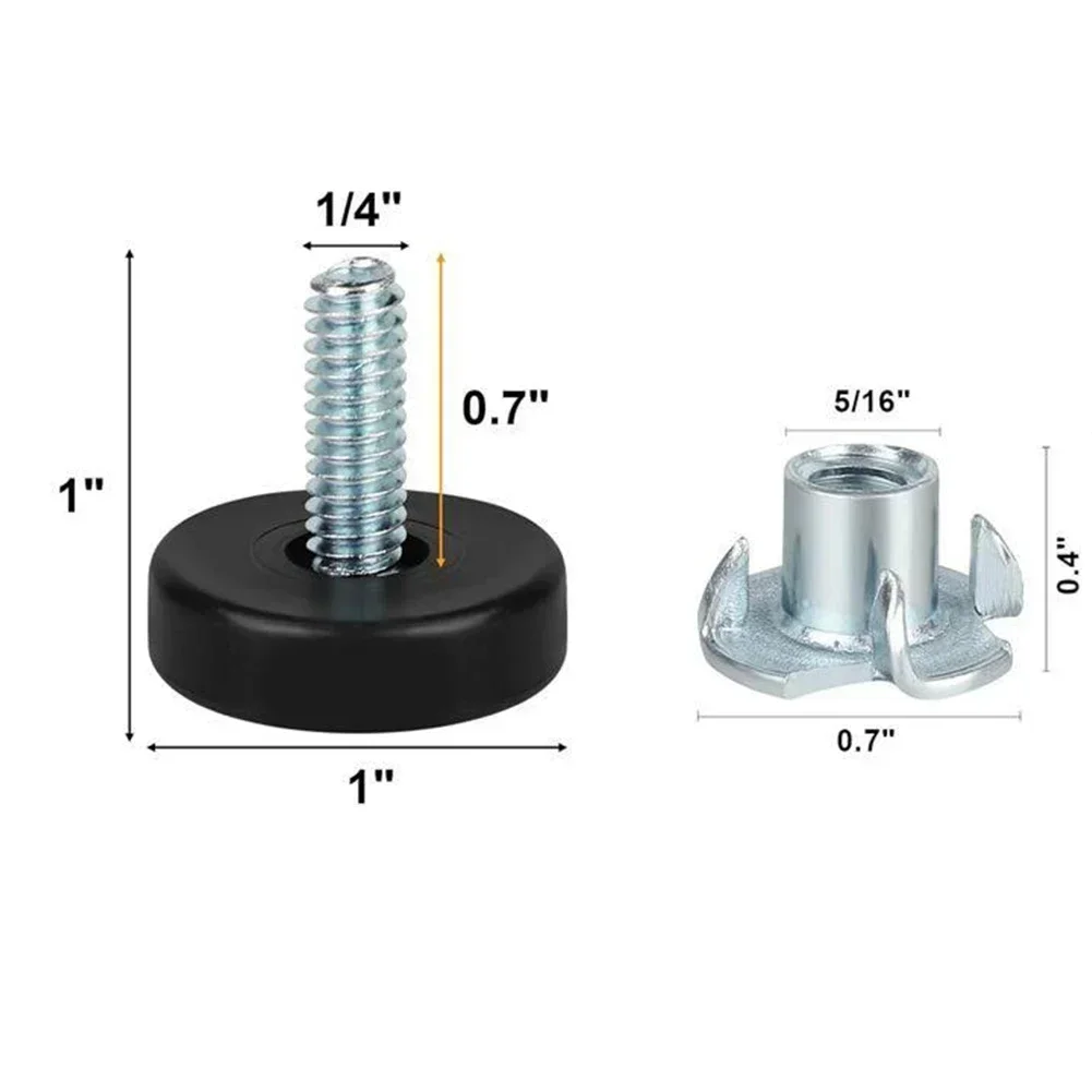 8PCS Adjustable Furniture Leveling Feet Base Home Office Furniture Glide Leveler For Sofa Table Chair Cabinet Heavier Desk