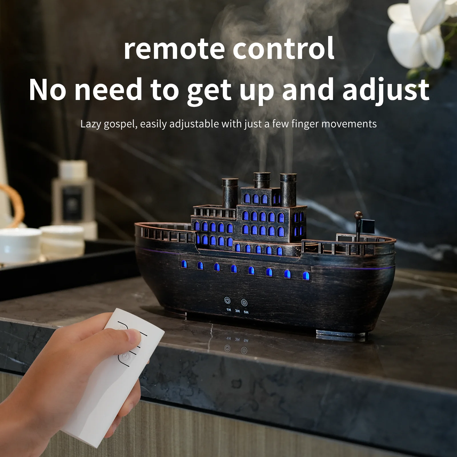 2026 New Ship Aroma Diffuser, Multi-color Flame Effects, Quiet Fine Mist, 3-level Timing – Air Humidifier for Home, Office 5