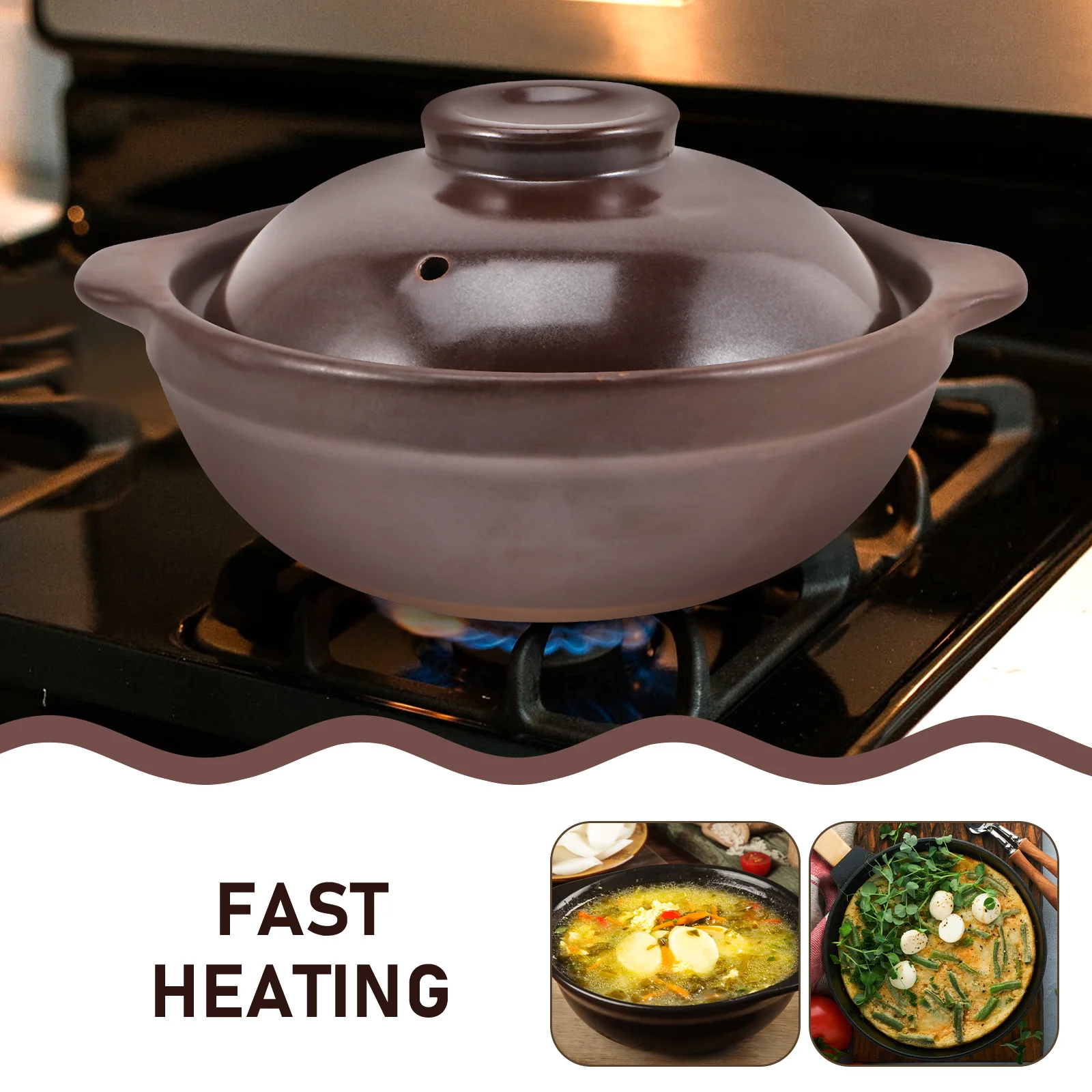 Pot Casserole Clay Cooking Stew Ceramic Souppan Hot Pottery Dish Pasta Lid Milkcookware Noodle Kitchen Stockpot Stove Coffee casserole pot