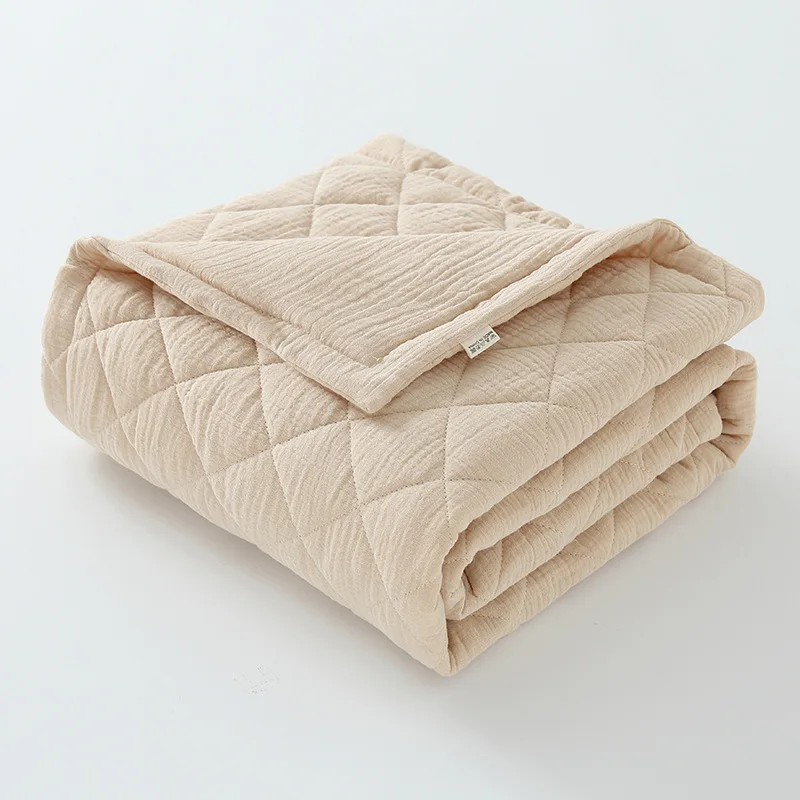 Baby Quilt Spring Cotton Soft Skin-friendly Breathable Baby Sleeping Cover Blanket Outdoor Stroller Warm Mat Cartoon Kid Bedding