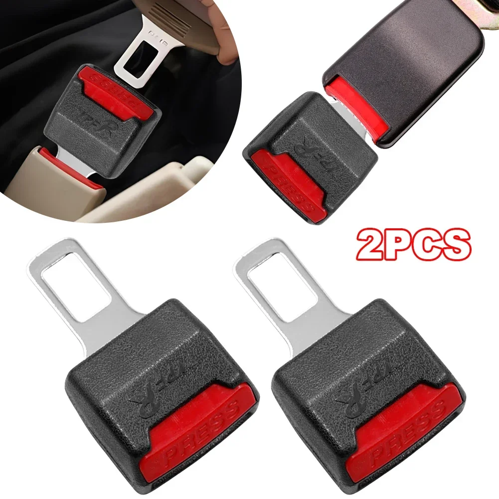 Car Seat Belt Clip Extender Safety Buckle Plastic Metal Black