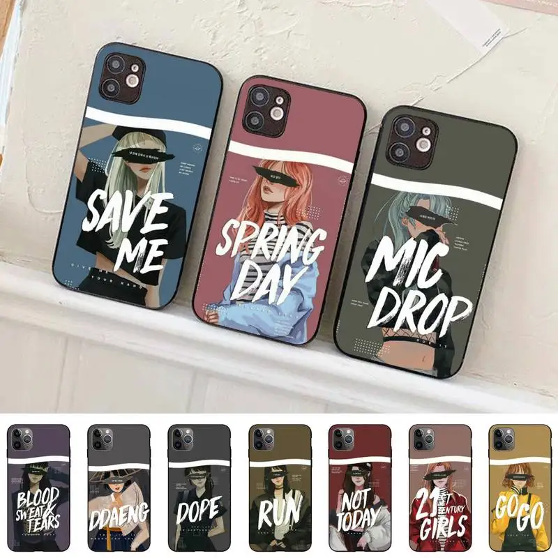 Чехол Pepakomi Bts для iPhone 11 12 13 Mini Pro Max 8 7 6 6S Plus X 5 S SE 2020 XR XS 10 | Мобильные телефоны и
