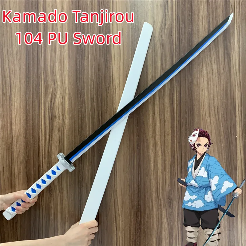 104cm Sword Weapon Demon Slayer Sword Kimetsu no Yaiba Tanjirou Blue