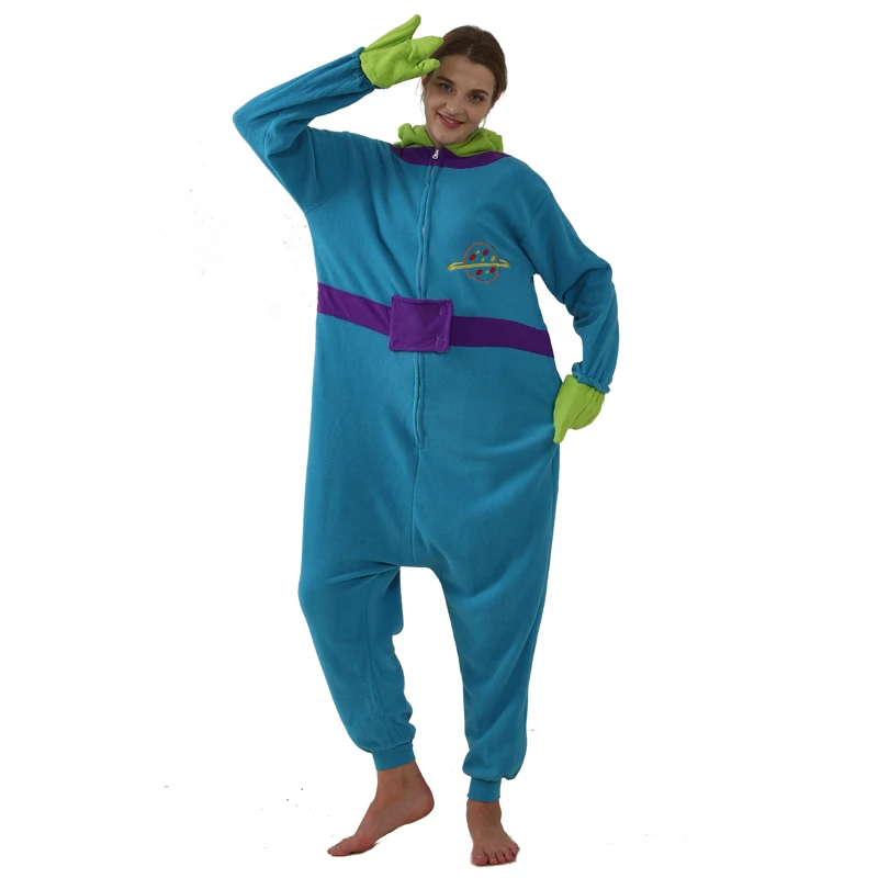 Fleece Full Body Clothes Alien Kigurumi Onesies For Adults Cosplay Costume Anime Sleepwear One-Piece Pijamas Christmas Halloween kigurumi pajamas onesies cosplay pajamas onesies