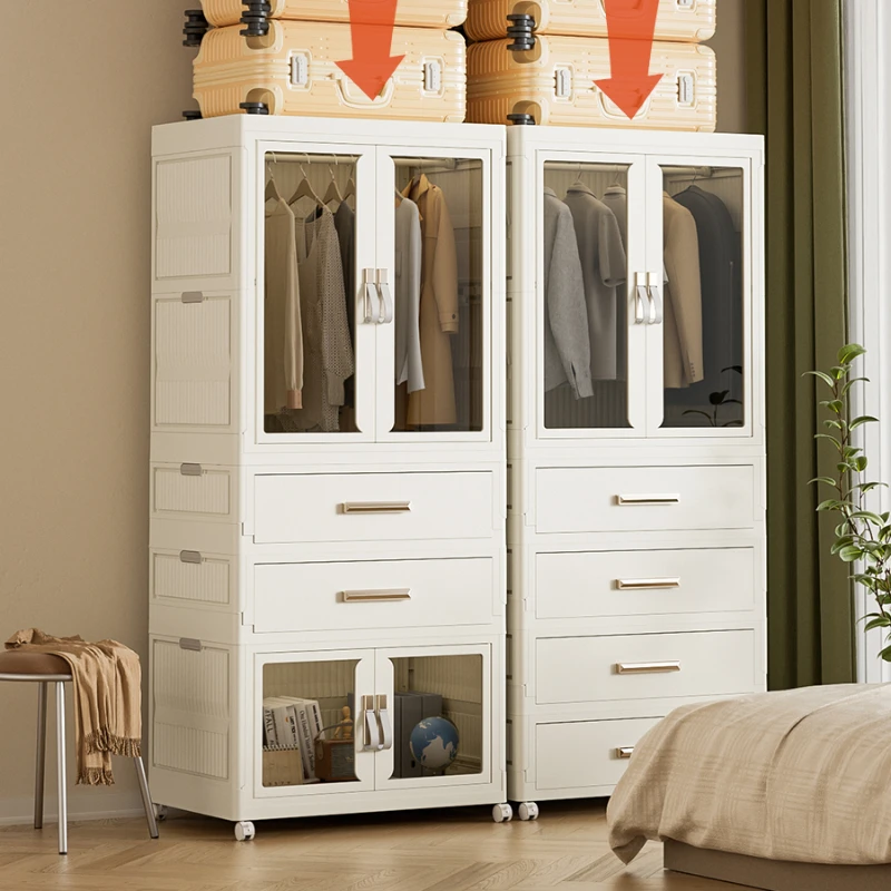 Mobile Plastic Children Wardrobes Drawer Organizer Storage Bedroom Children Wardrobes Baby Penderie Enfant Room Furniture MR50CW