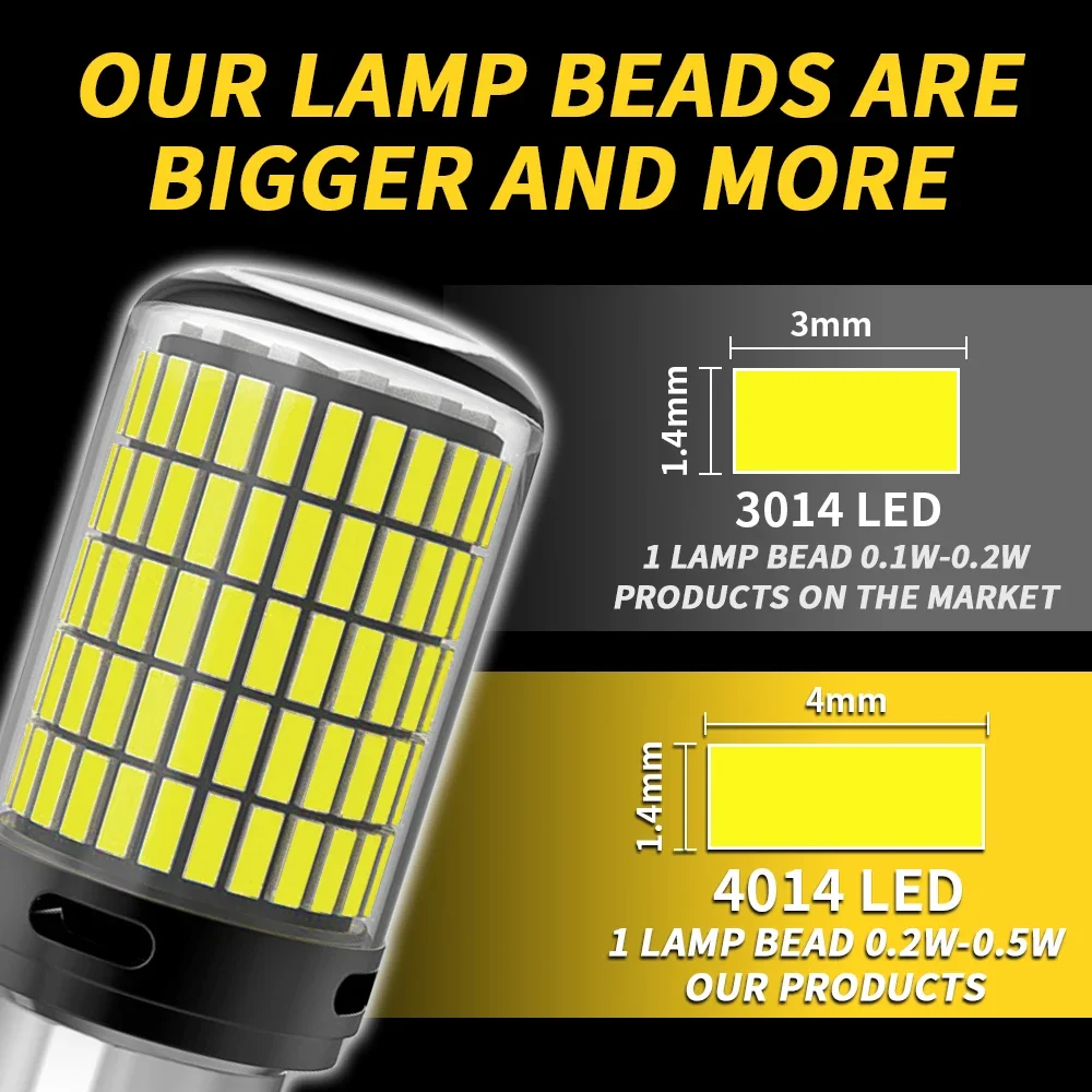 2pcs 4014 150SMD 1156 BA15S P21W BAU15S PY21W 1157 BAY15D P21/5W W21W 7440 7443 3157 Led Turn Signal Light Amber Yellow White Red
