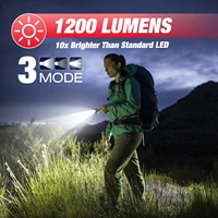 פנס טקטי UltraFire UF3 3 מצבים פנס משטרתי עוצמתי 1200 לומן עם נרתיק לחגורה מנורת LED נטענת USB C 21700 5