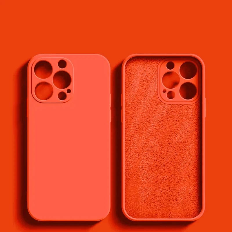thumbnail image 1 of Luxury Original Liquid Silicone Case For iPhone 15 14 13 12 11 Pro Max Plus Soft Cases Shockproof Bumper Cover Phone Accessories, 1 of 5