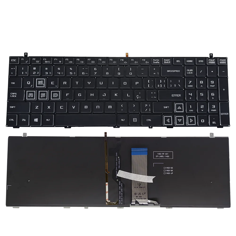 Pt-br Brasil Teclado Backlit para Avell Liv C62 Notebook Avell C62 Liv Teclado Abnt2 Brasil Brasileiro 6pin 21pin Light Cable - Imagem 2