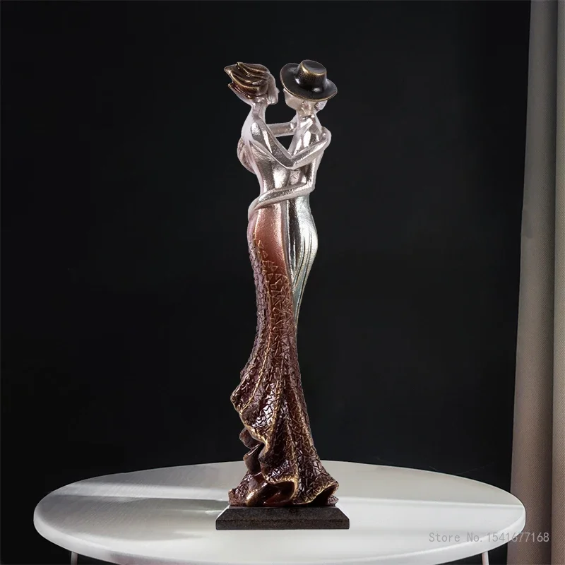 Artistic Sculpture TV Cabinet Decoration Decorative Light Ornaments Vertical High TV Cabinet Wine Cabinet Decor Height 59cm, 1Pc