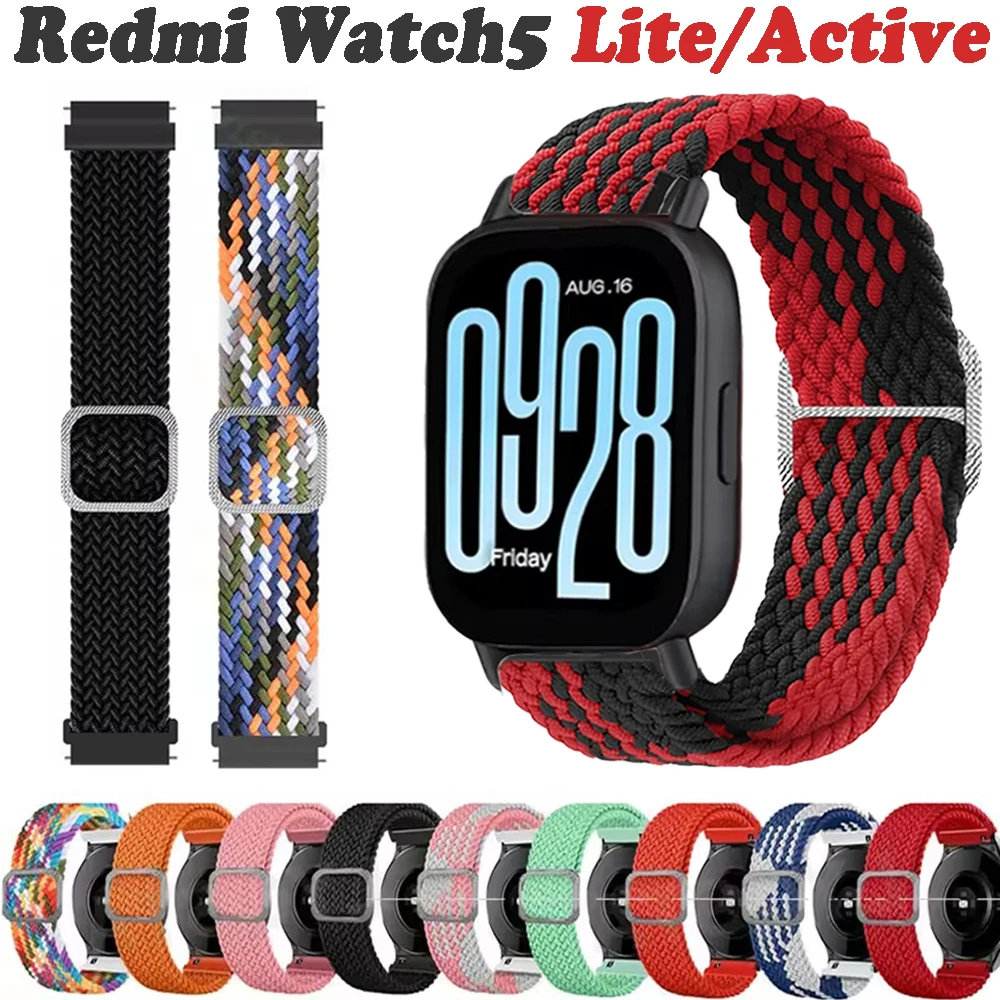 Premium 22mm Stretch Nylon Braided Watch Band - Soft Sport Strap Bracelet
