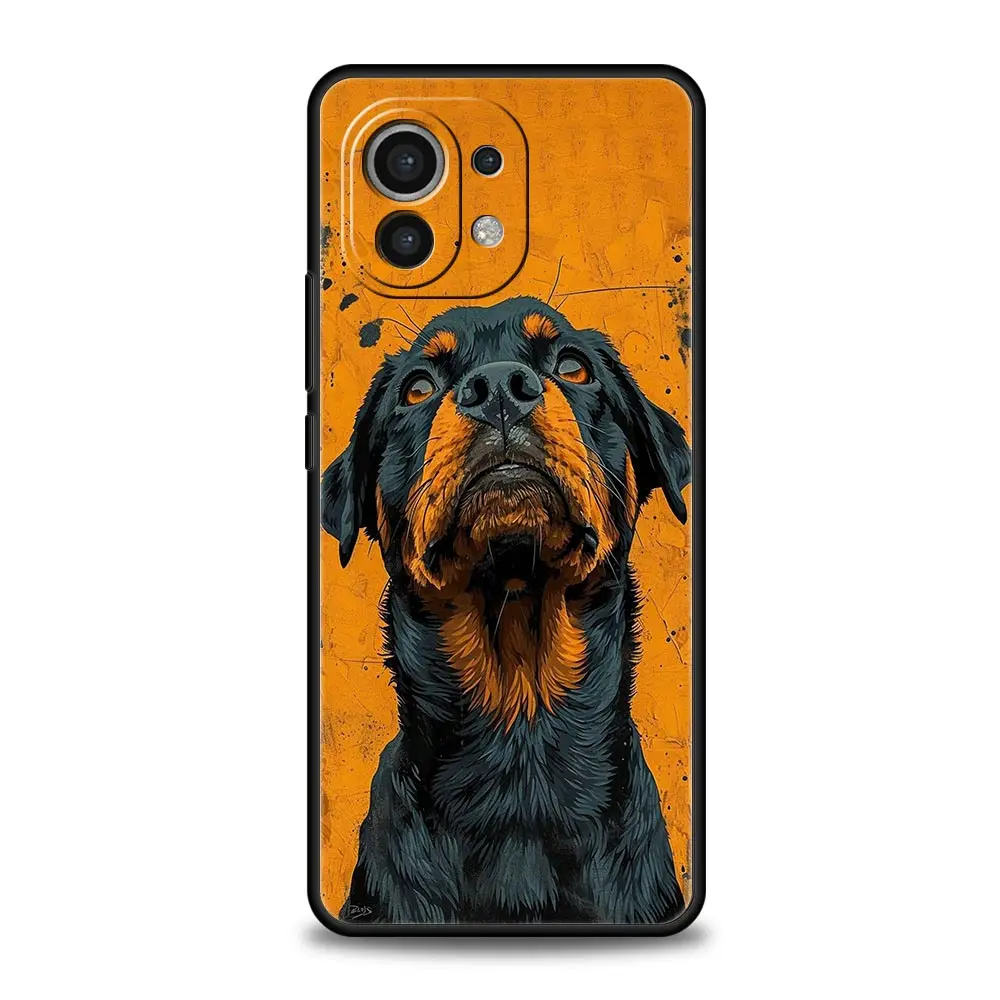 Rottweiler Dog Design Soft Phone Case Cover