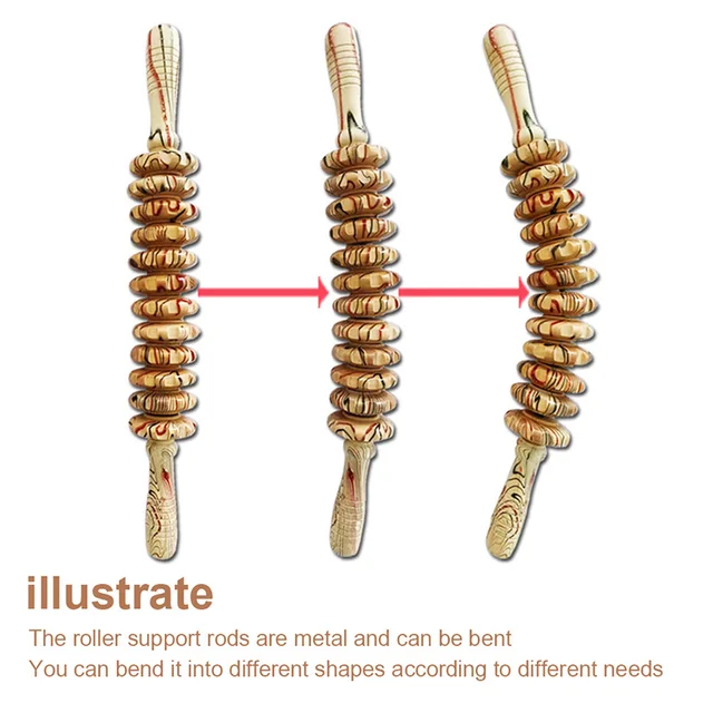 Primary Color Wooden Roller Stick