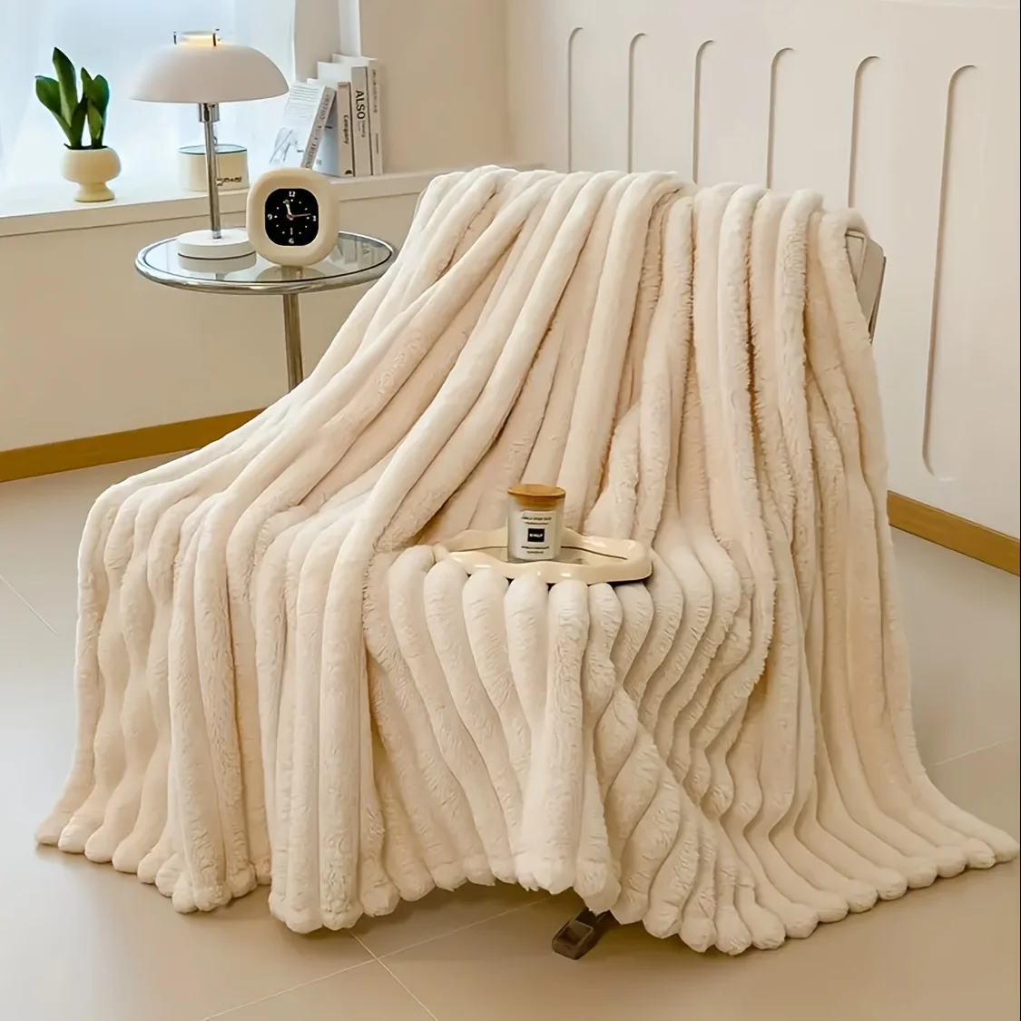Double Sided Soft Shawl Blanket - Thick Warm Cover Blanket, Air Conditioning Blanket, Office Nap Blanket 3