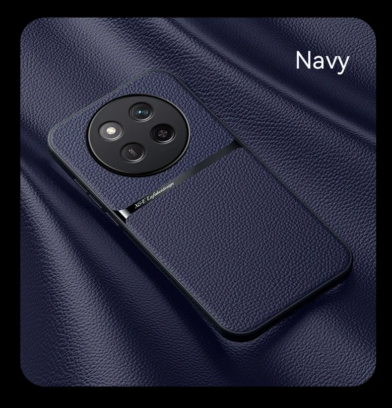 Magnetic Leather Texture Silicone Shockproof Car Protection Case