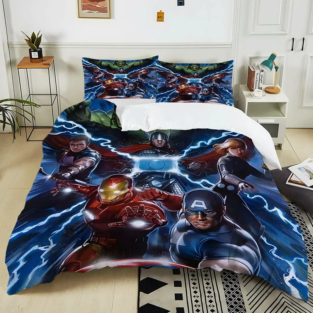 マーベル-スーパーヒーローの寝具セット,漫画の掛け布団カバー