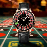 PINDU Design Mechanical Watch NH35 Movement Arabic numerals Rotating Dial Roulette Automatic Watch Diamond Luminous Hands P6616 1