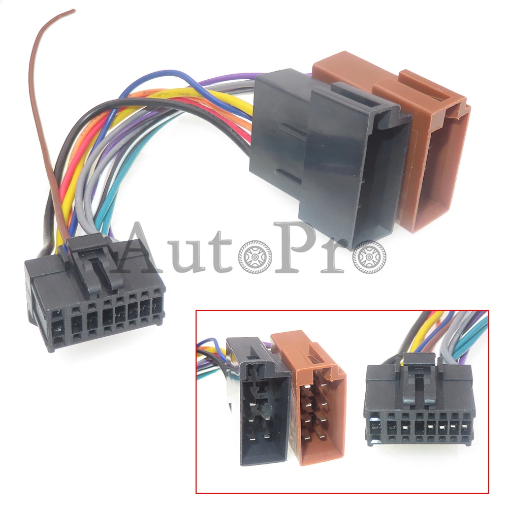 

1 Set 16 Hole to ISO Cable Adapter Car Audio Stereo Radio Connector 962191-1 106455-4 106455-3 Universal Accessory for Pioneer