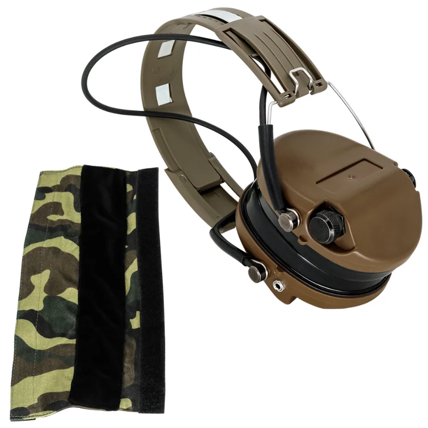 Tactical Headset MSASordin IPSC Hearing Protection Electronic  Shooting Earmuffs Noise Canceling Headset with Gel Earmuffs