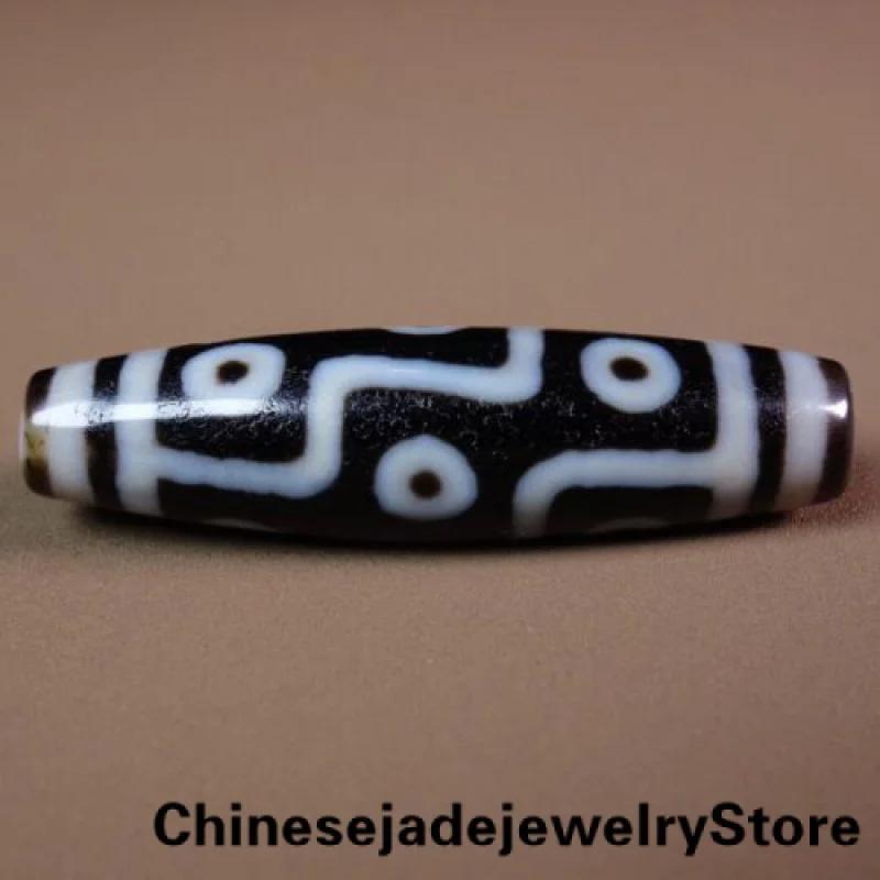 

Nepalese Ancient Tibetan DZI Beads Old Agate 9 Eye Totem Amulet Pendant GZI #777